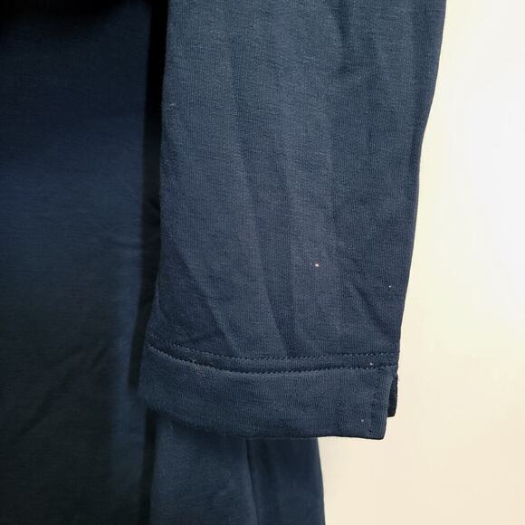 Weekends Chicos Cozisoft Fleece Backed Cowl Neck Top Size 3 Xl Blue - Picture 5 of 6